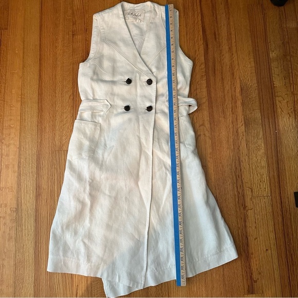 Koto Bofolo Anthropologie Linen Shirt Dress  Size 00 (a4 - Picture 8 of 13